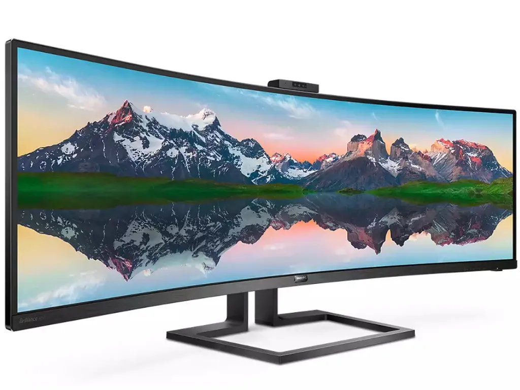 Monitor PHILIPS 499P9H/00 49"/VA,zakrivljen,32:9/5120x1440/70Hz/5ms GtG/HDMIx2,DP,USB,RJ45/kamera Slika 2